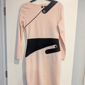 Elegant Pink and Black Dress